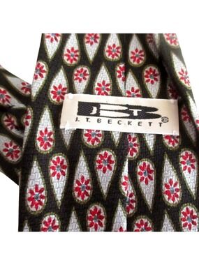 True Vintage Silk Neck Tie 3” 58" J.T. Beckett Wild Print